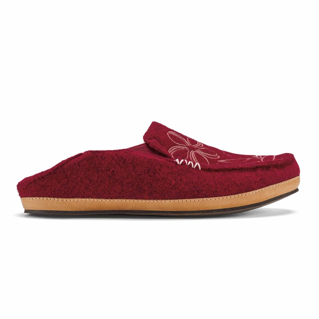 Olukai Women's Nohea Kilohana Slipper - Red Ochre / Golden Sand US530-679